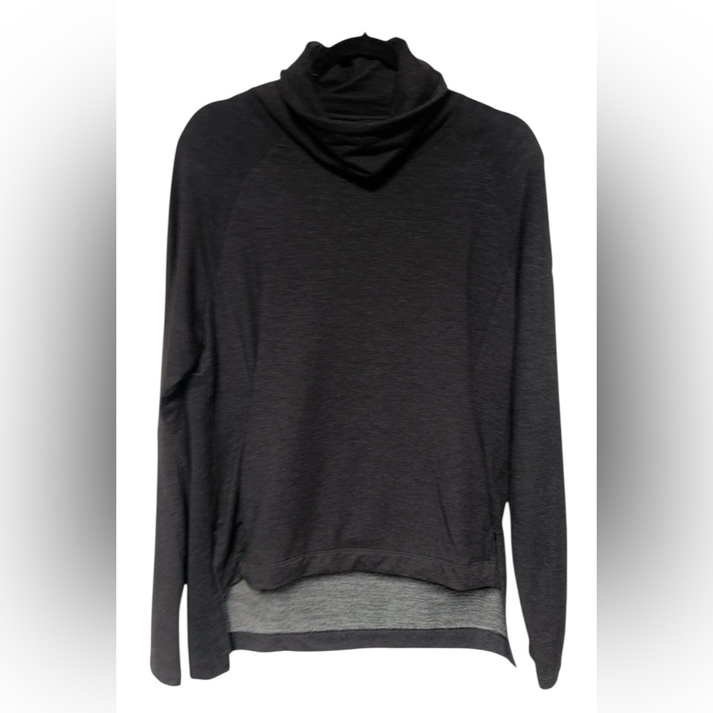adidas Cowlneck Hi-Lo Sweatshirt. Dark Charcoal Sz Large in Excellent Condition